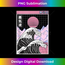 Kanagawa Wave Japan Digital Landscape Kawaii Anime Vaporwave - Sublimation-Optimized PNG File - Access the Spectrum of Sublimation Artistry