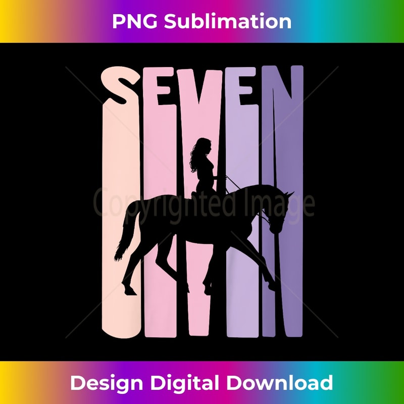 7th Birthday Horse Rider Fan 7 Years Girls - Bespoke Sublima | Inspire ...