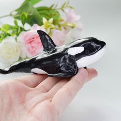 tangent sculpture whale toy whale decor orca decor handemade whale