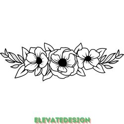 flower svg illustration, flower svg digital download files