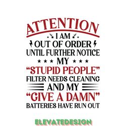 attention, sarcastic saying svg digital download files