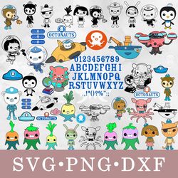 octonauts svg, octonauts bundle svg, png, dxf, svg files for cricut, movie svg, clipart