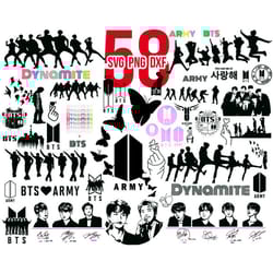 bts svg for cricut, bts army silhouette svg, bts png