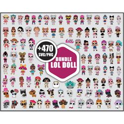 mega bundle lol doll svg, lol doll svg, baby dolls svg, png dxf eps digital file
