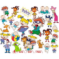 rugrats svg, chuckie rugrats svg, tommy rugrats svg, angelica rugrats svg png