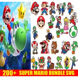 200 super mario svg, mario bros svg, super mario svg bundle