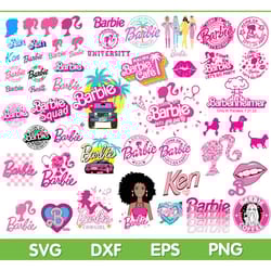barbie svg, barbie icons bundle, barbie princess silhouette svg, barbie svg bundle