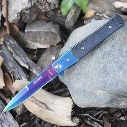 Stainless Steel 8.5" Tac Force Rainbow Assisted Opening Tactical Folding Pocket Knife