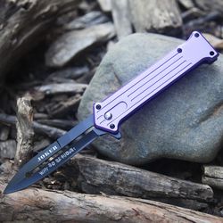 Stainless Steel Joker 7.5" Tac Force Purple Spring Assisted Opening Tactical Folding Pocket Knife
