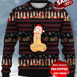 christmas big cocks printed casual crew neck sweatshirt, all i want for christmas shirt, xmas naughty shirt