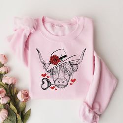 highland cow valentines day shirt,valentines day shirts for woman,heart shirt,cute valentine shirt,valentines day gift
