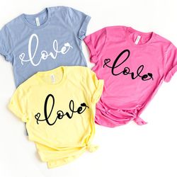 love shirt, cute love shirt with hearts, boyfriend and girlfriend gift, couple ideas, matching love tshirt, valentines