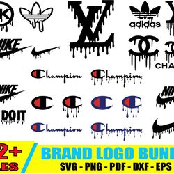 dripping logo bundle svg, drip logo svg, fashion logo svg, famous brand logo svg