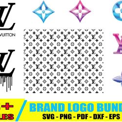 louis vuitton bundle svg, lv logos svg, fashion logo svg, famous brand logo svg