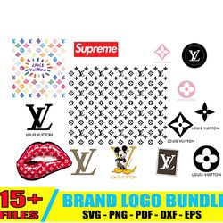 louis vuitton bundle svg, lv logo bundle, fashion logo svg, famous brand logo svg