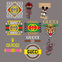 Gucci Logo Bundle Svg, Mickey Svg, Gucci Snake Svg, Fashion Logo Svg, Brand Logo Svg, File Cut Digital Download