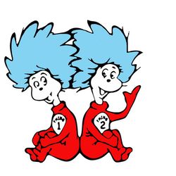 Thing 1 Thing 2 Dr Seuss Svg, Cat In The Hat SVG, Dr Seuss Hat SVG