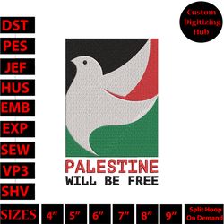 free palestine embroidery design - stitching for justice and solidarity hs3784