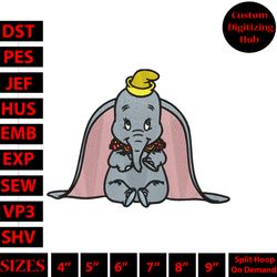dumbo design embroidery design, dumbo embroidery, embroidery file, brand embroidery, digital download, hs3756