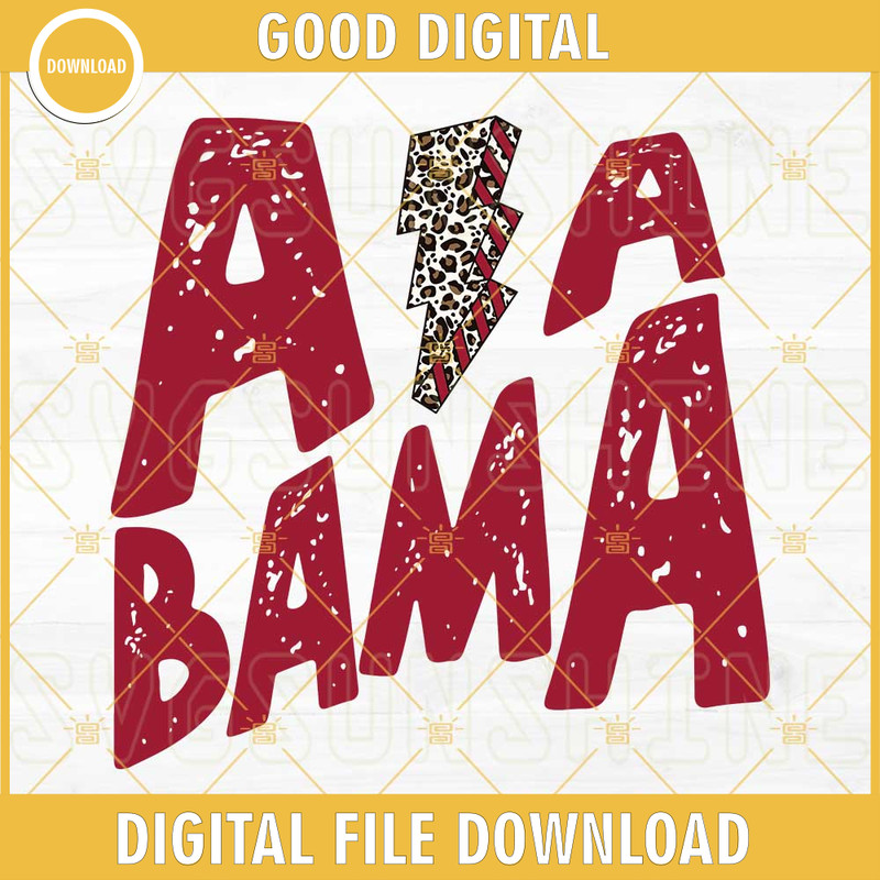 Alabama Leopard Lightning Bolt SVG, Alabama SVG PNG DXF EPS.jpg