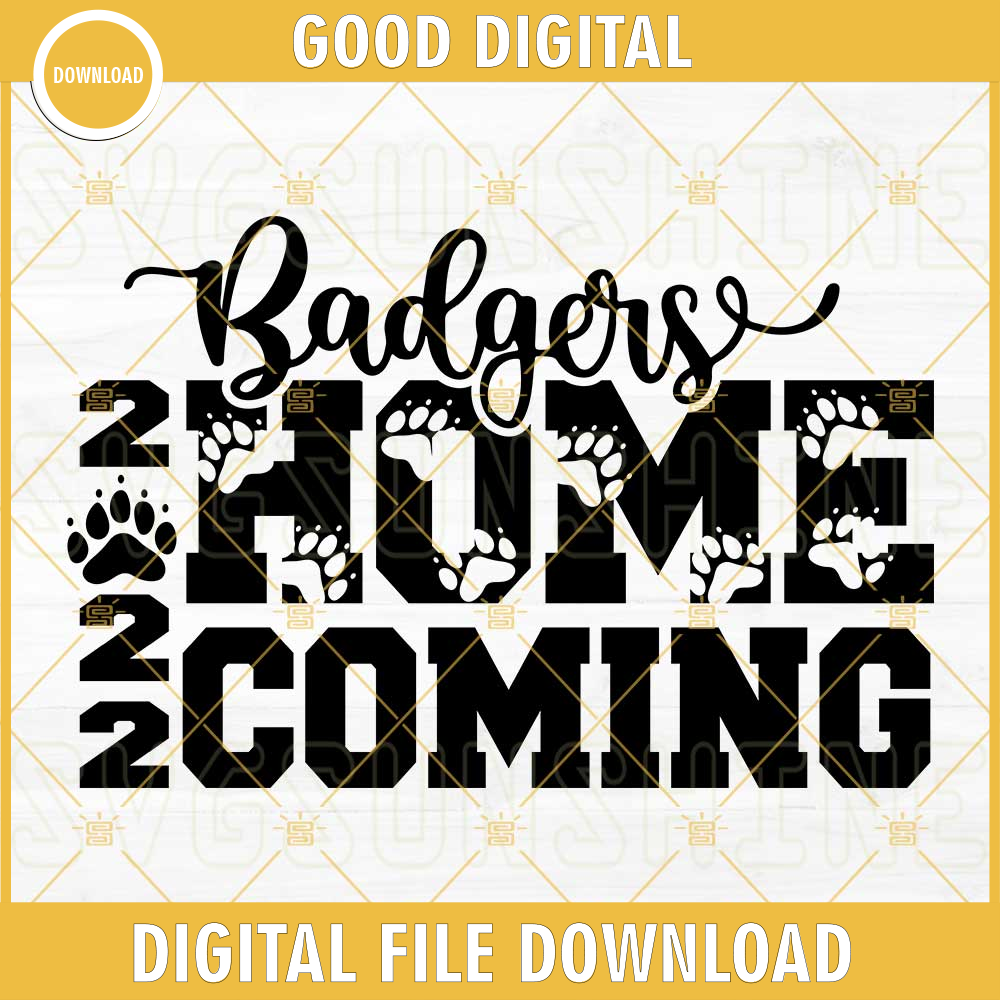 Badgers Homecoming 2022 SVG, Badgers SVG, Hoco 2022 Football SVG File For Cricut Silhouette.jpg