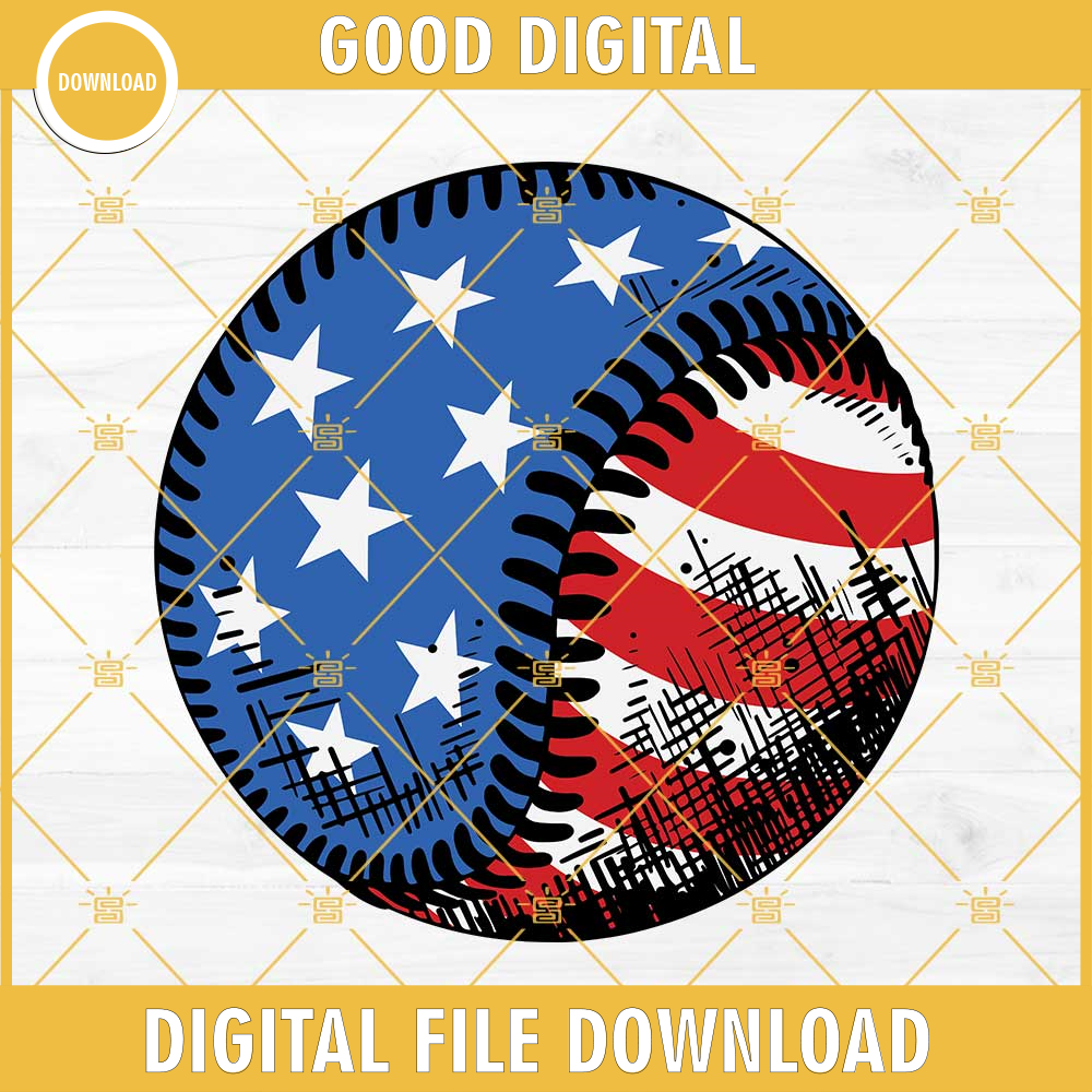 Baseball American Flag SVG, 4th Of July Baseball Patriotic SVG, Distressed USA Baseball Flag SVG.jpg