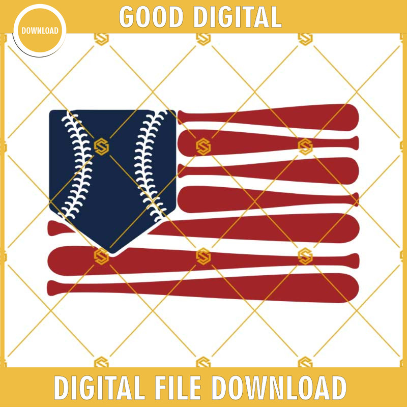 Baseball Flag Svg, US Flag Svg, 4th of July Svg.jpg
