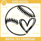 Baseball Heart SVG, Love Baseball SVG, Baseball SVG, Softball SVG.jpg