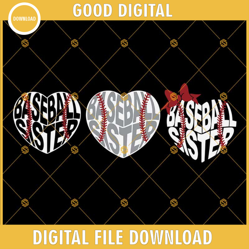 Baseball Sister Heart Svg Bundle, Baseball Sister Svg Dxf Eps Png Cut Files Clipart Cricut Silhouette.jpg