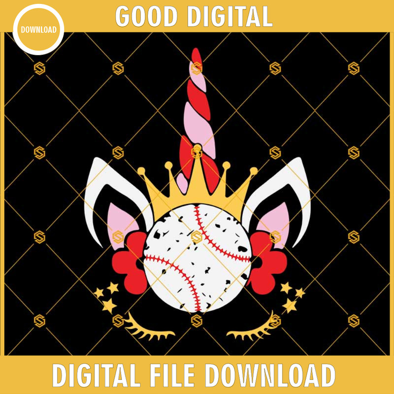 Baseball Unicorn Crown Svg, Baseball Svg, Grunge Svg, Owls Svg, Owl Cut File, Baseball Unicorn Svg, Unicorn Crown Svg Files.jpg