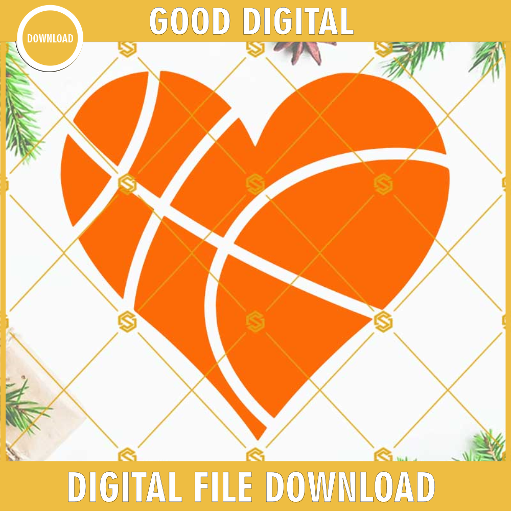 Basketball Heart SVG PNG DXF EPS Digital Download.jpg