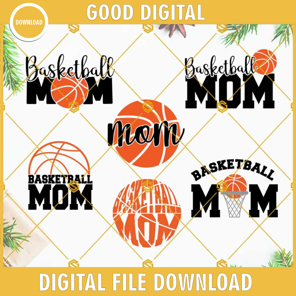 Basketball Mom SVG Bundle, Basketball Mom Cut File, Basketball SVG, Basketball Mom SVG PNG DXF EPS Cut Files.jpg