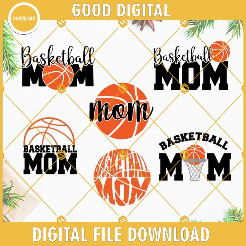 Basketball Mom SVG Bundle, Basketball Mom Cut File, Basketball SVG, Basketball Mom SVG PNG DXF EPS Cut Files.jpg