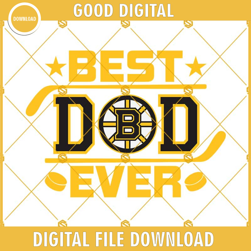 Best Bruins Dad Ever SVG Svg, Boston Bruins Svg, Best Dad Ever SVG.jpg