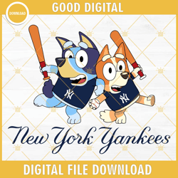 bluey new york yankees baseball