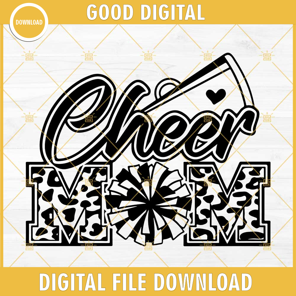 Cheer Mom SVG, Pom Pom SVG, Football Mom SVG, Cheerleader SVG, Megaphone SVG.jpg