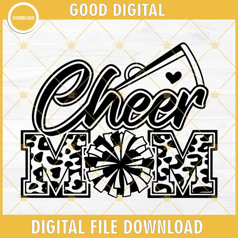 Cheer Mom SVG, Pom Pom SVG, Football Mom SVG, Cheerleader SVG, Megaphone SVG.jpg