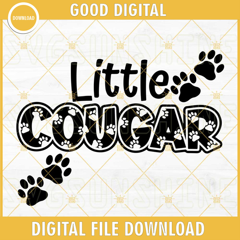 Cougar Paw Print SVG, Little Cougar SVG, School Spirit SVG, Cheer SVG.jpg