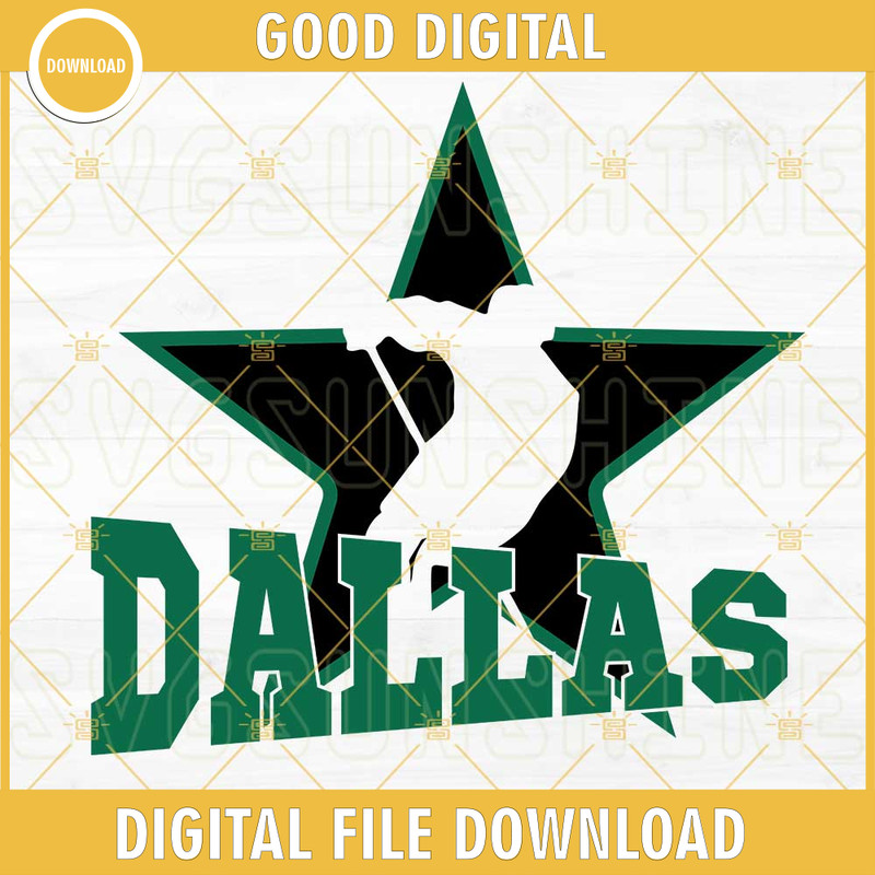 Dallas Hockey Player Star SVG, Dallas Stars SVG, National Hockey League Team SVG PNG DXF EPS Cricut.jpg