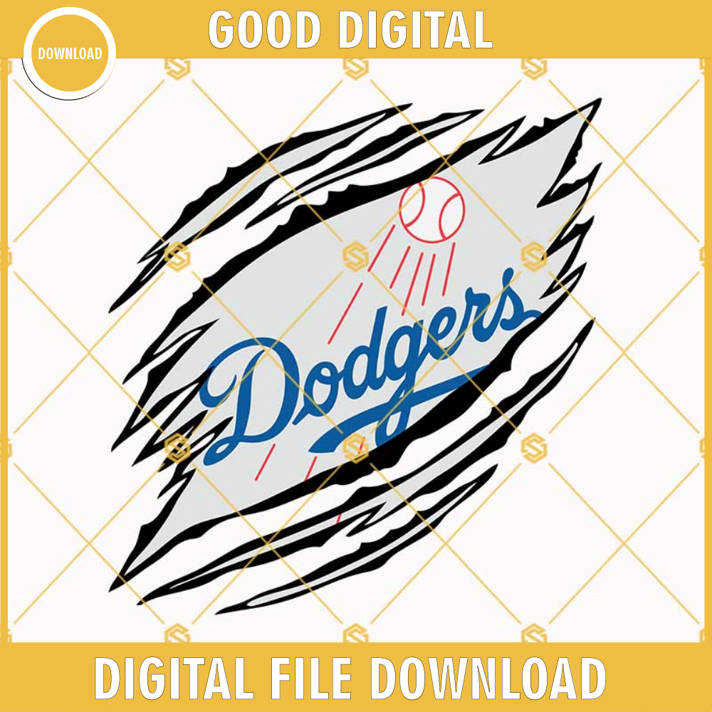 Dodgers Ripped Claws SVG, Baseball SVG, Dodgers SVG PNG DXF EPS Cricut Silhouette.jpg