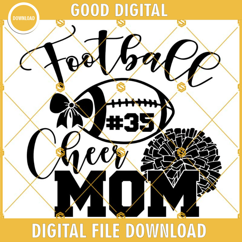 Football Cheer Mom SVG, Football Mom SVG, Cheerleading SVG PNG DXF EPS.jpg