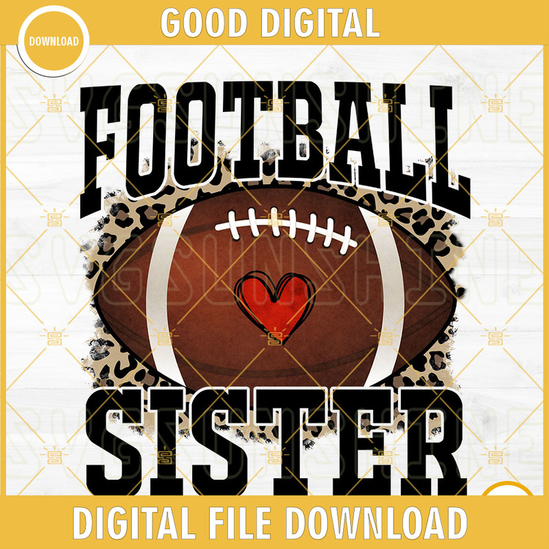 Football Sister PNG, Leopard Print PNG, Sister PNG, Football Family PNG Design.jpg