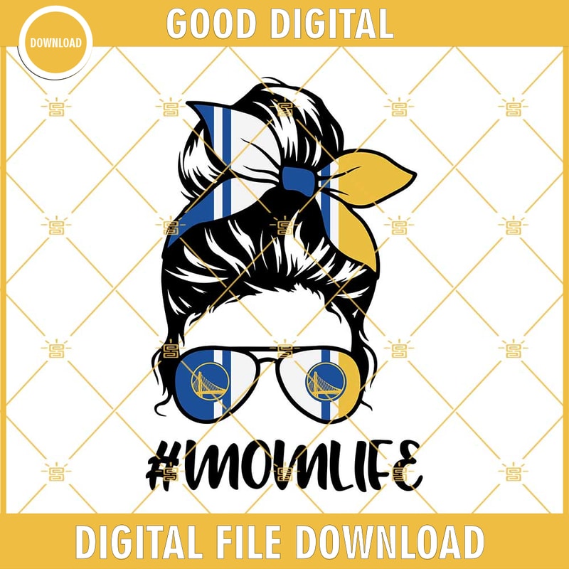 Golden State Warriors Mom Life SVG, Golden State Warriors SVG, Warriors Mom SVG.jpg