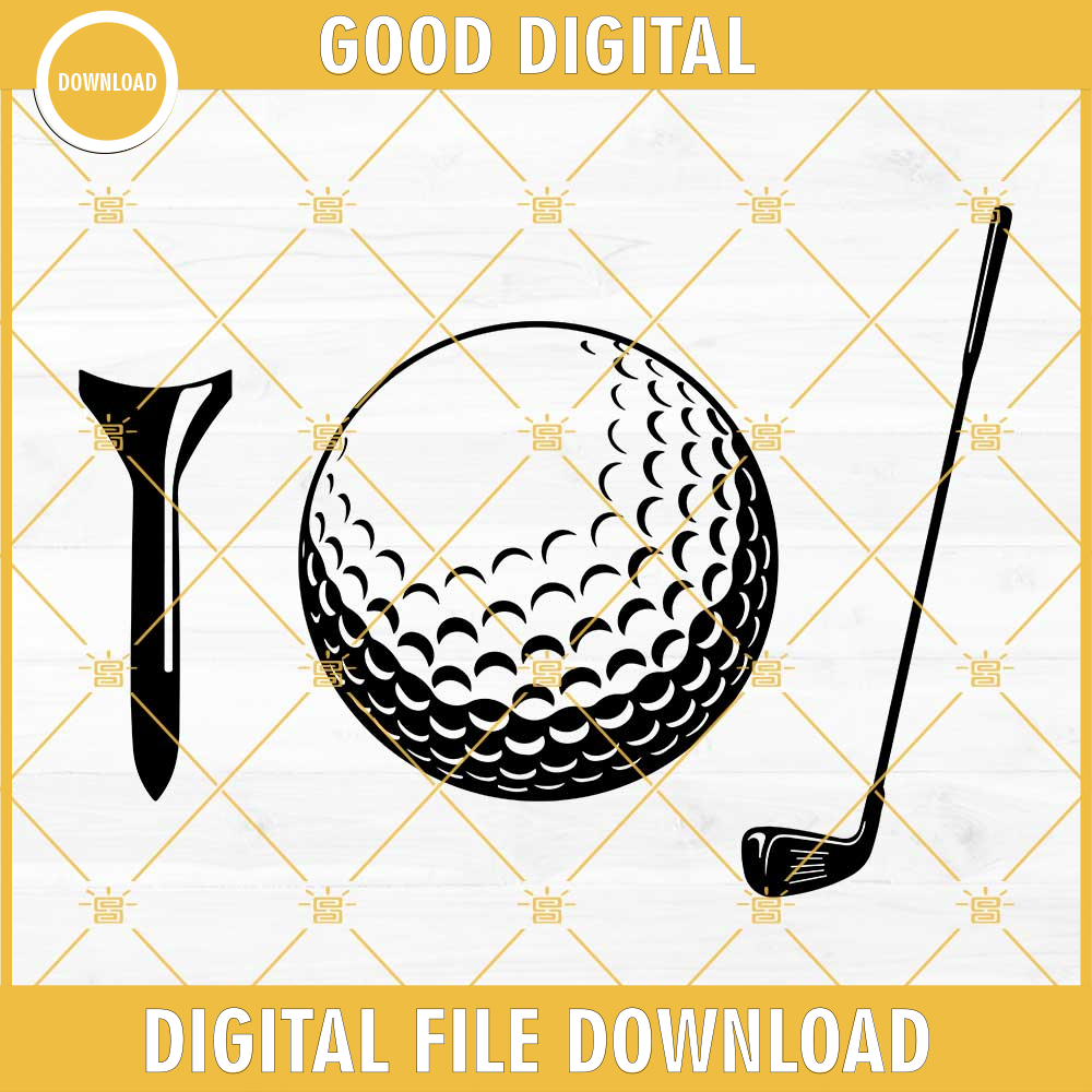 Golf Ball SVG Vector, Golf Ball PNG, Golf Tee SVG, Golf Club SVG, Golf Ball Cricut Silhouette.png