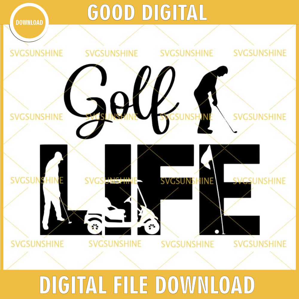 Golf Life SVG Golf Lover SVG DXF EPS PNG Cutting File for Cricut.jpg