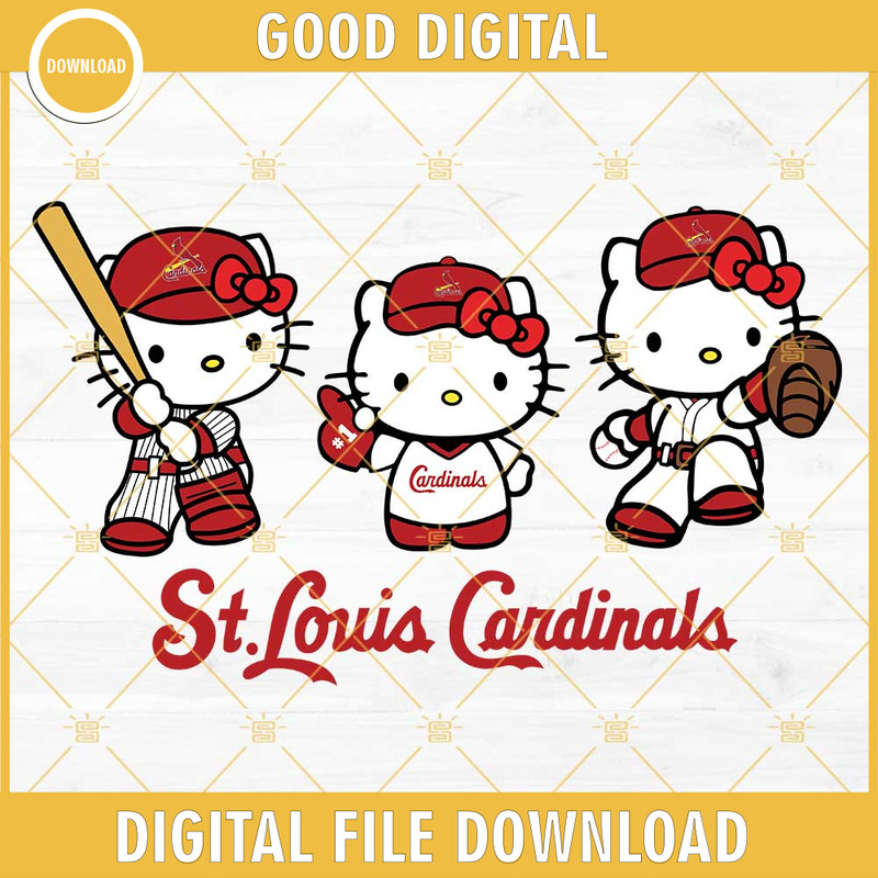 Hello Kitty St Louis Cardinals Baseball SVG PNG DXF EPS.jpg