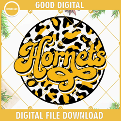 hornets leopard print svg, hornets football  cricut