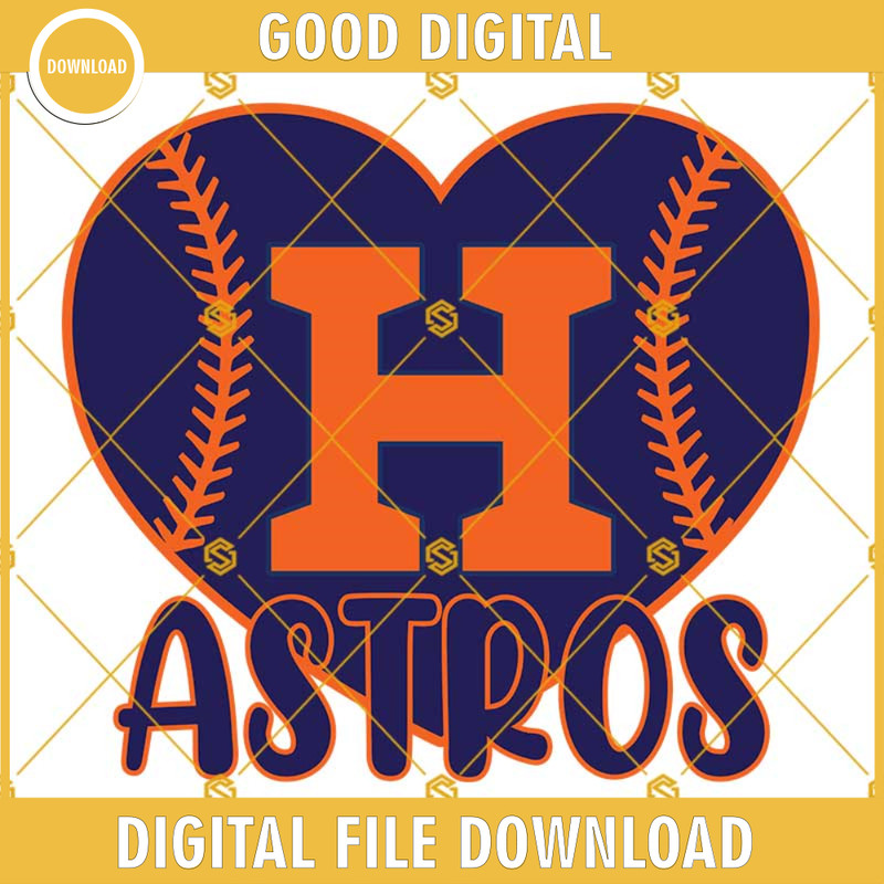 Houston Astros with Baseball Heart SVG PNG DXF EPS Cut Files Sublimation Digital Design Download.jpg