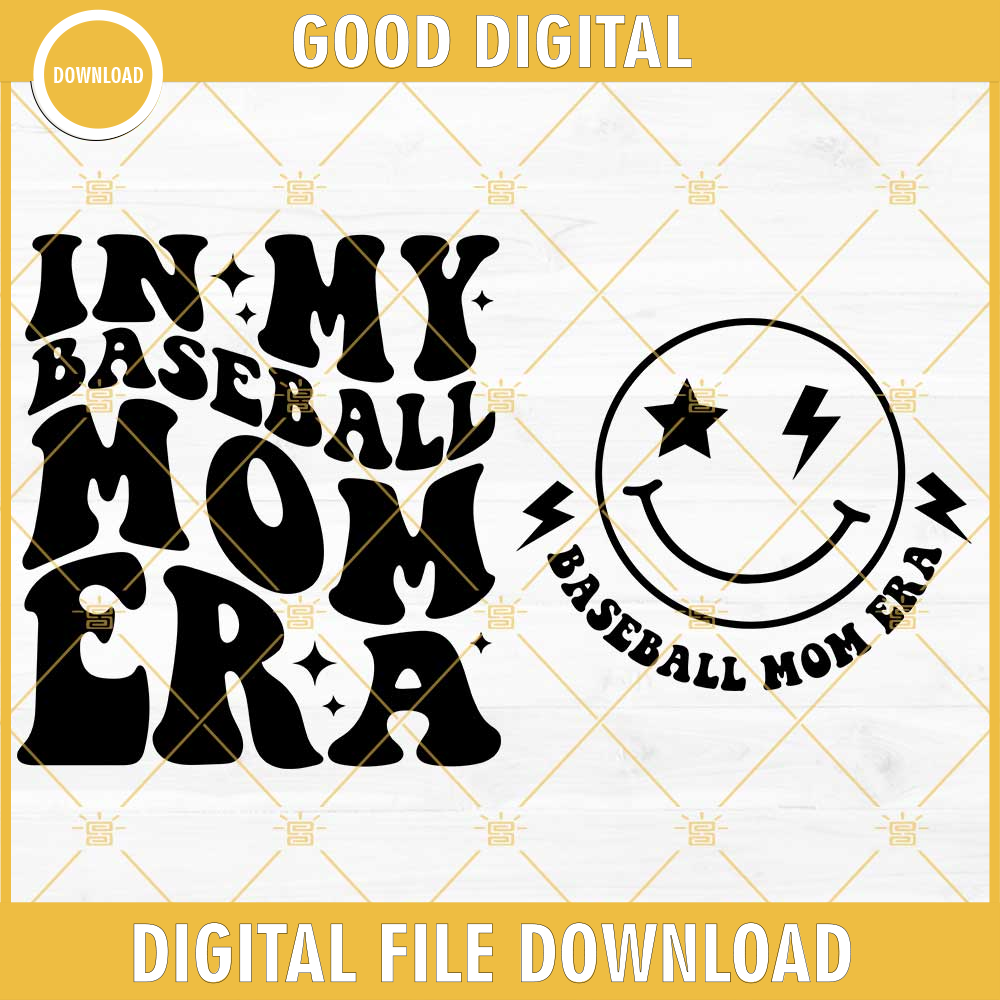 In My Baseball Mom Era SVG, Baseball Mom SVG PNG DXF EPS Files.png