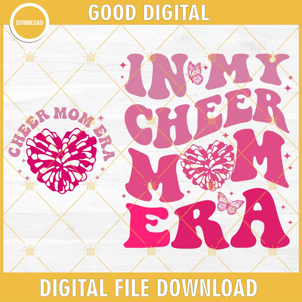 In My Cheer Mom Era SVG, Cheerleader Mama SVG, Pom Pom Heart SVG.jpg